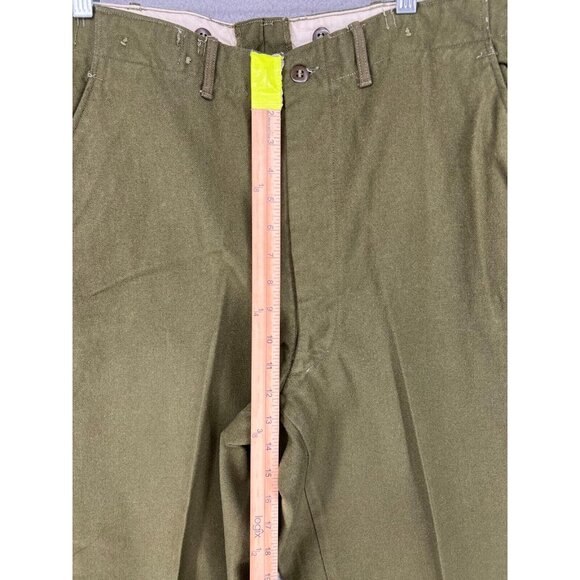 VINTAGE MENS FIELD WOOL M-1951 COMBAT TROUSERS KOREA MEDUIM LONG ARMY PANT - Picture 4 of 12